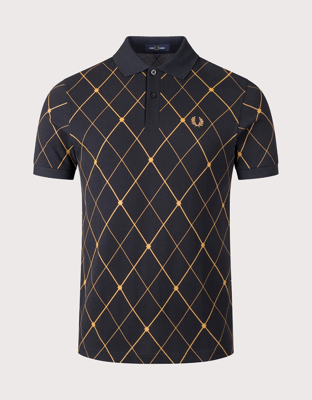 Regular Fit Argyle Print Fred Perry Shirt, 5 of 4