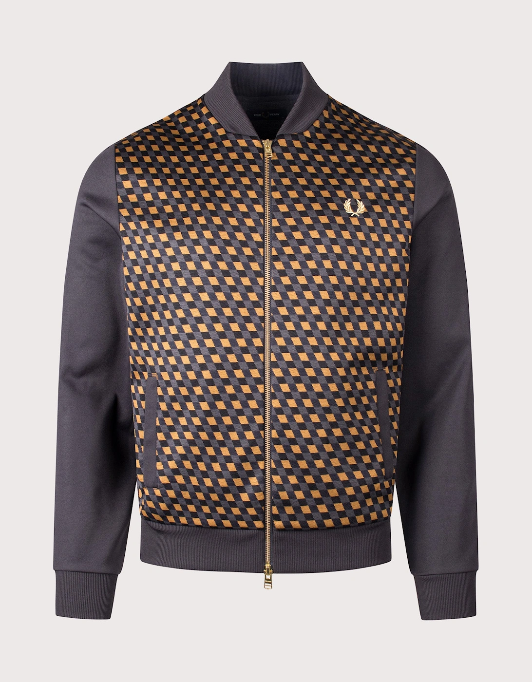 Regular Fit Geometric Track Jacket