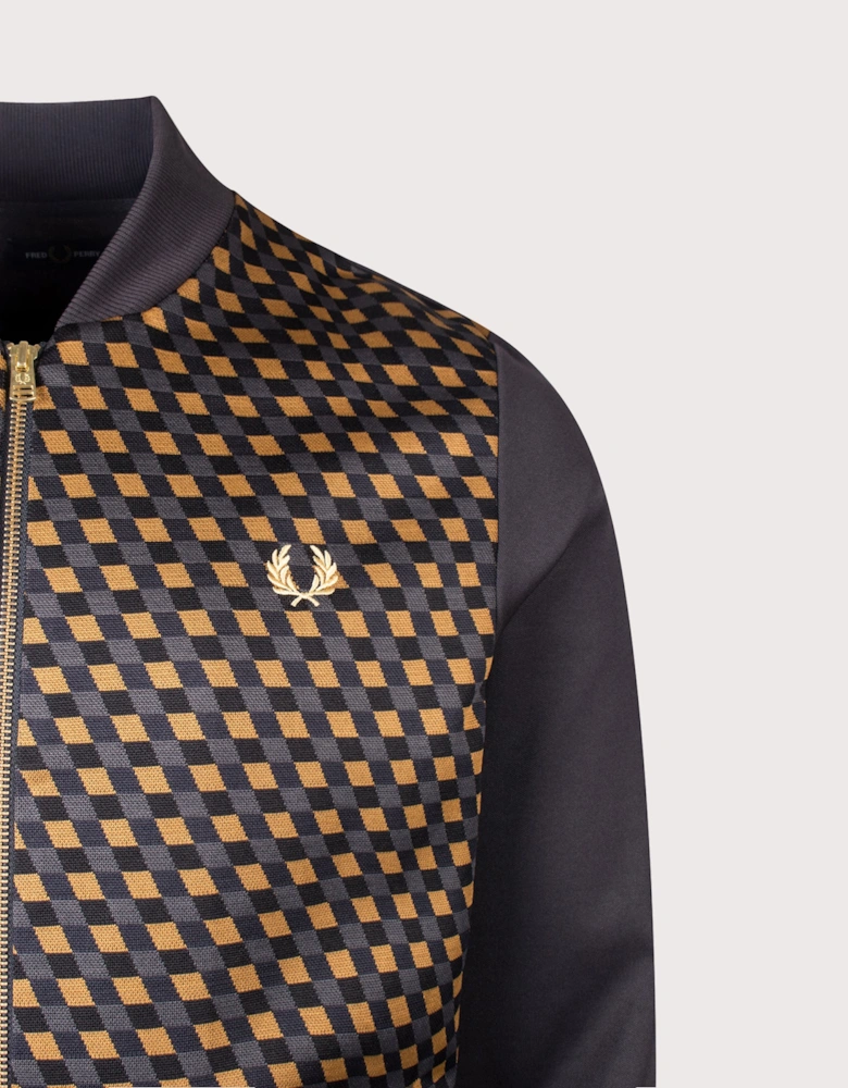 Regular Fit Geometric Track Jacket