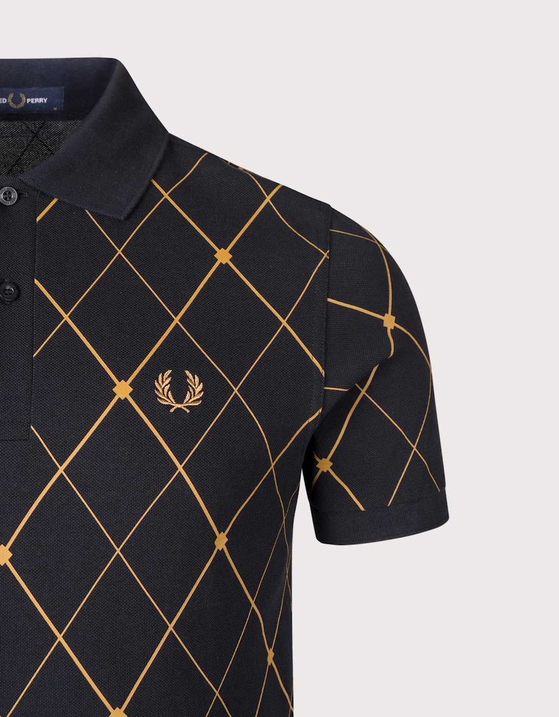 Regular Fit Argyle Print Fred Perry Shirt