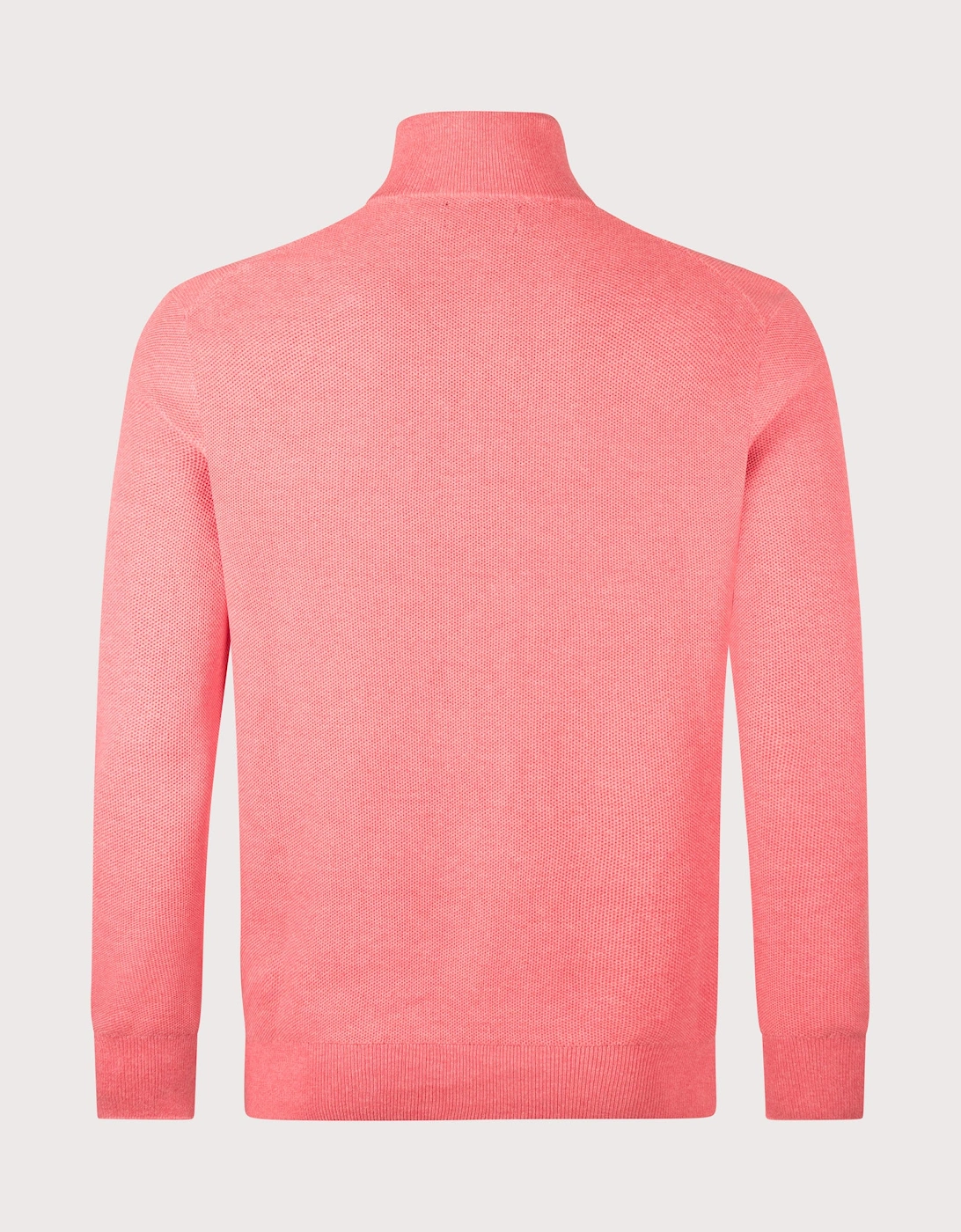 Mesh Knit Cotton Quarter Zip Jumper