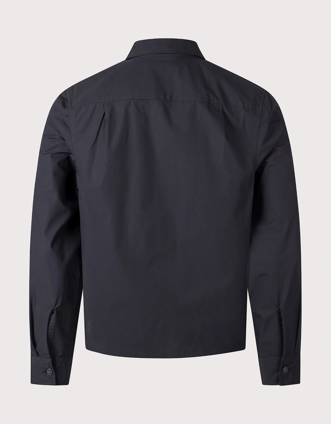 Regular Fit Zip Through Poplin Overshirt