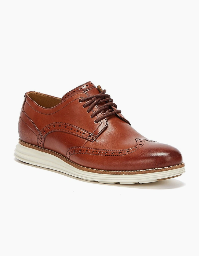 Cole Haan Original Grand Short wing Oxford Mens Brown / White Brogues