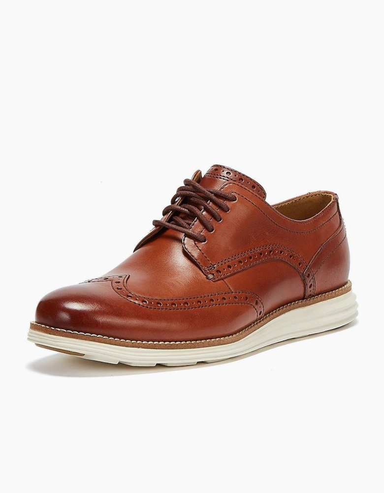 Cole Haan Original Grand Short wing Oxford Mens Brown / White Brogues