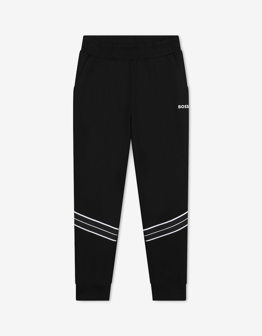 BOSS Boys Logo Joggers in Black, 6 of 5