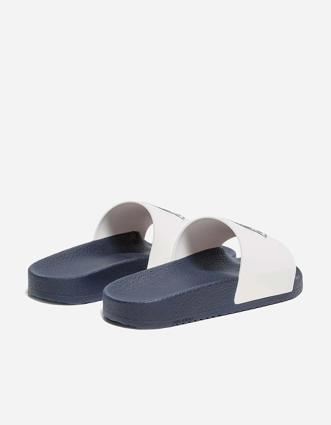 Moncler Enfant Kids Petit Basile Logo Sliders in White