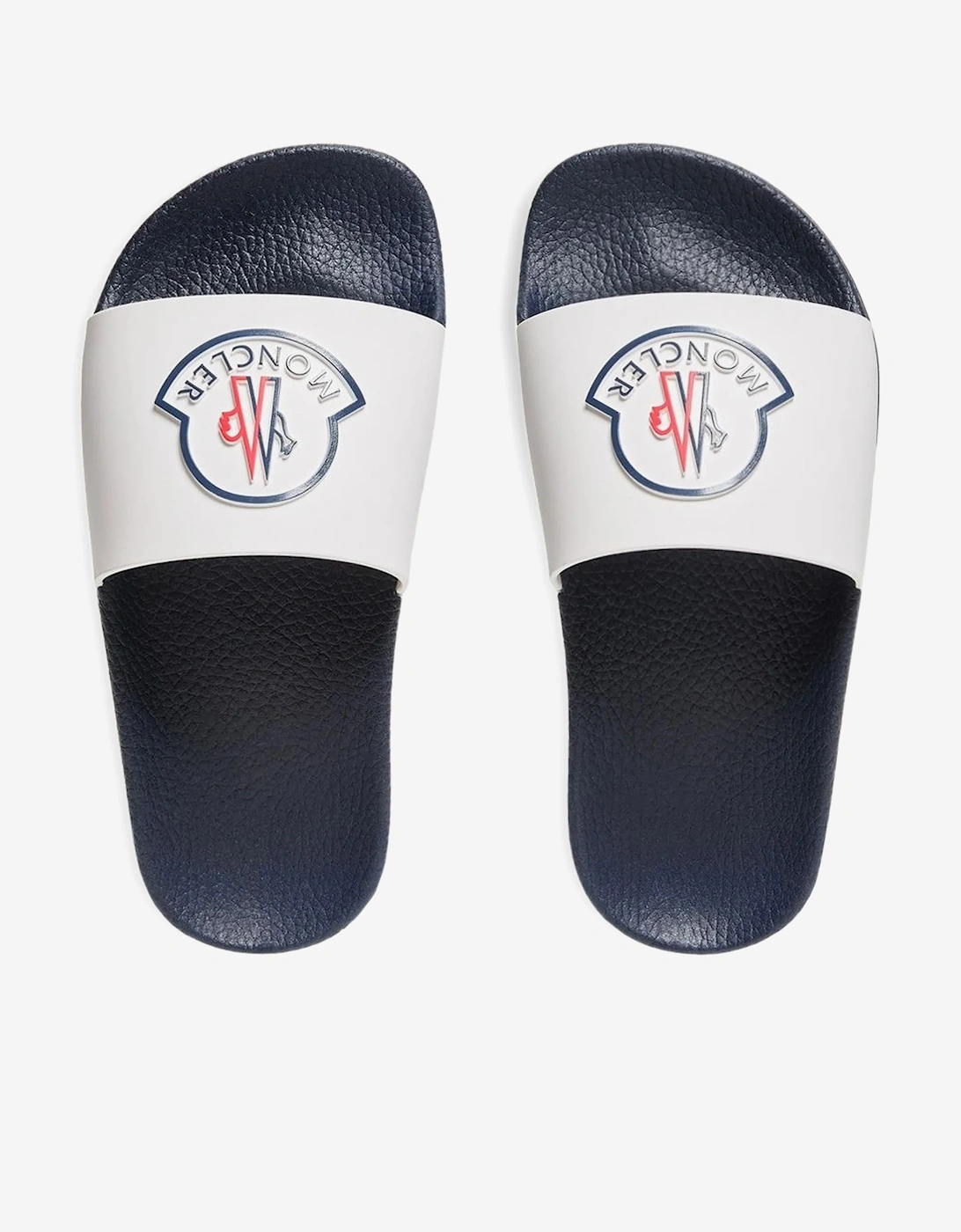 Moncler Enfant Kids Petit Basile Logo Sliders in White