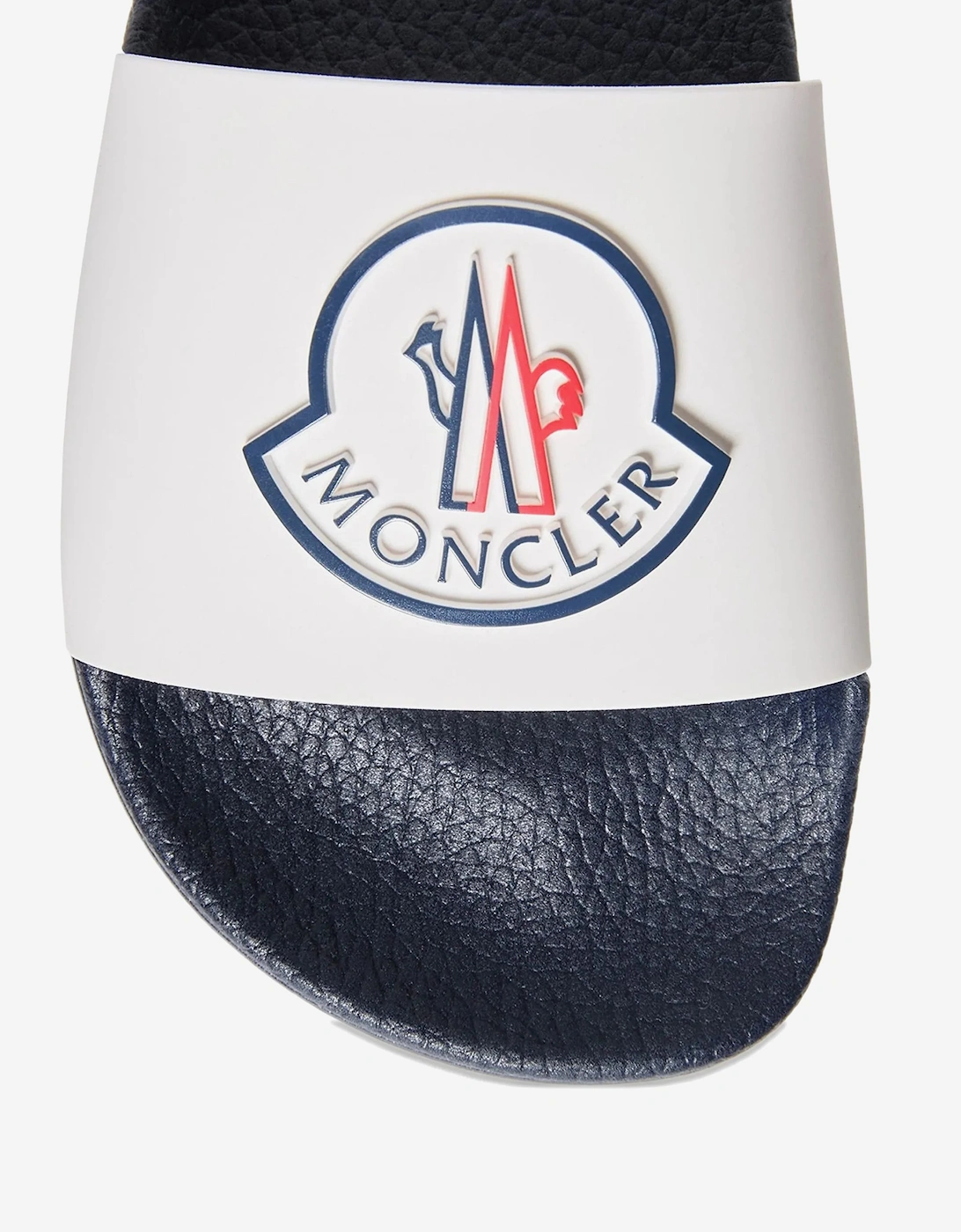 Moncler Enfant Kids Petit Basile Logo Sliders in White