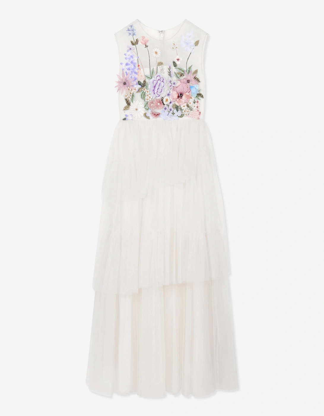 Maison Ava Girls Madeline Tulle Occasion Dress in Ivory