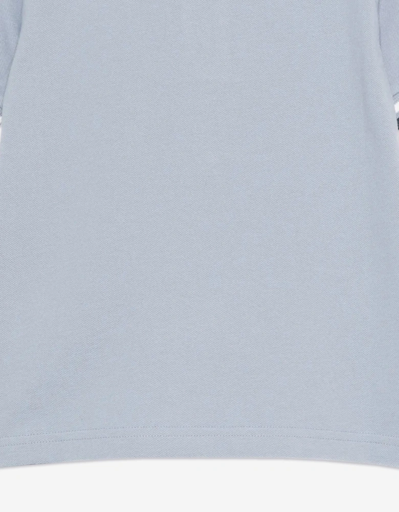 Moncler Enfant Boys Cotton Logo Polo Shirt in Blue