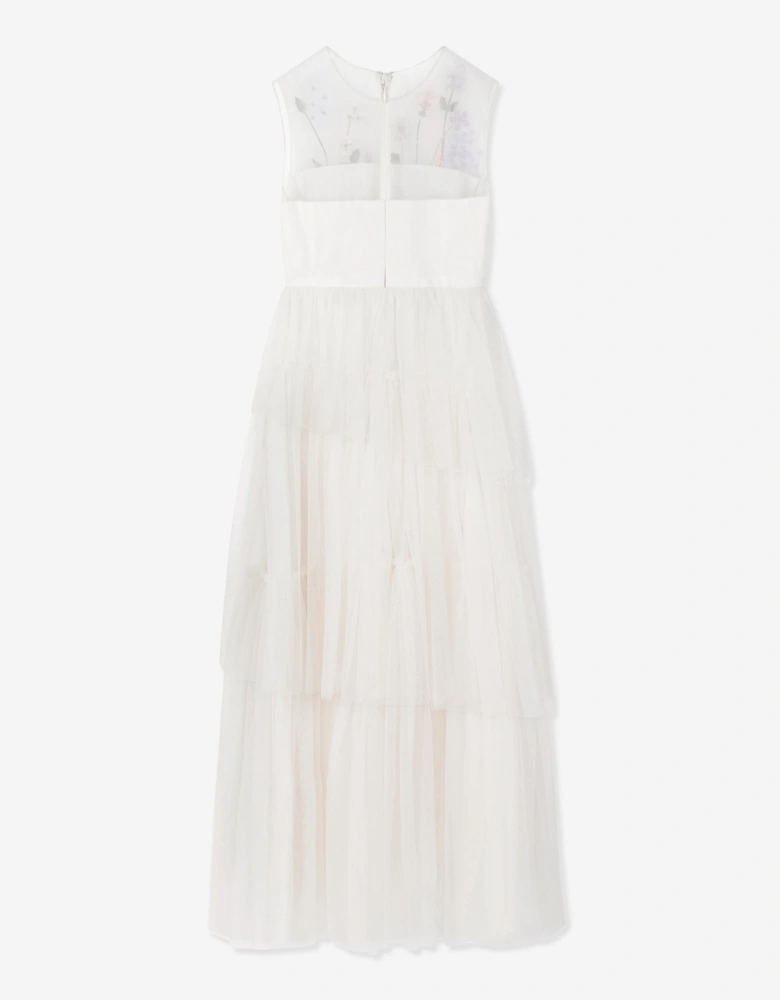Maison Ava Girls Madeline Tulle Occasion Dress in Ivory