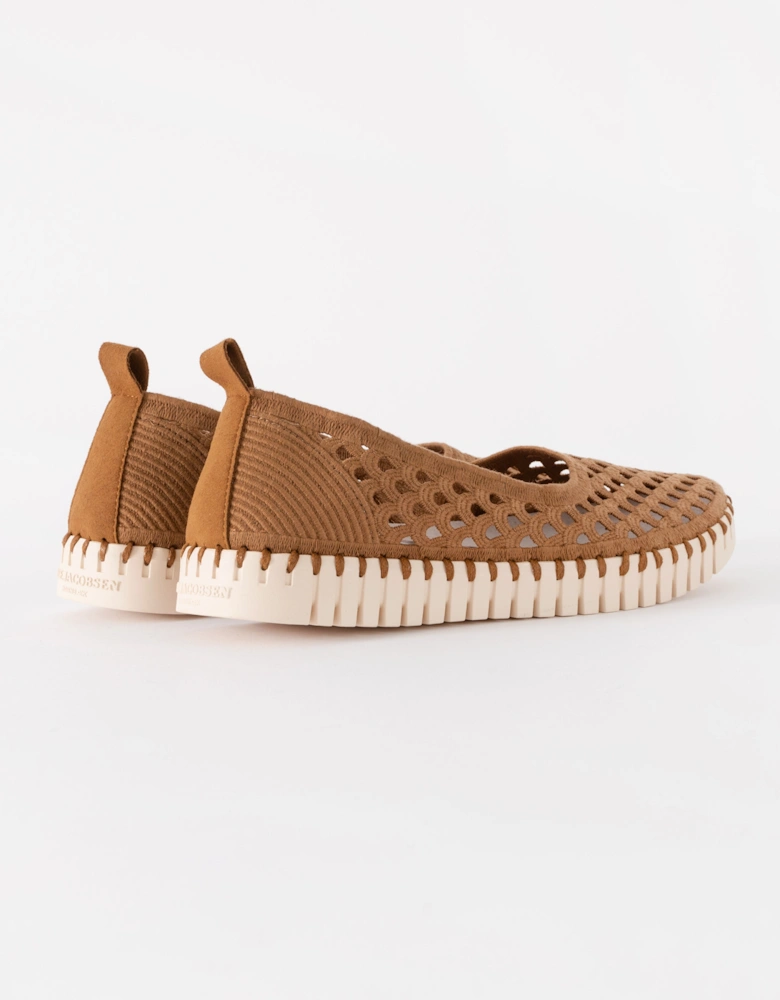 Ilse Jacobsen Tulip Womens Ballerina Shoe - Cashew Pearled Ivory 236111
