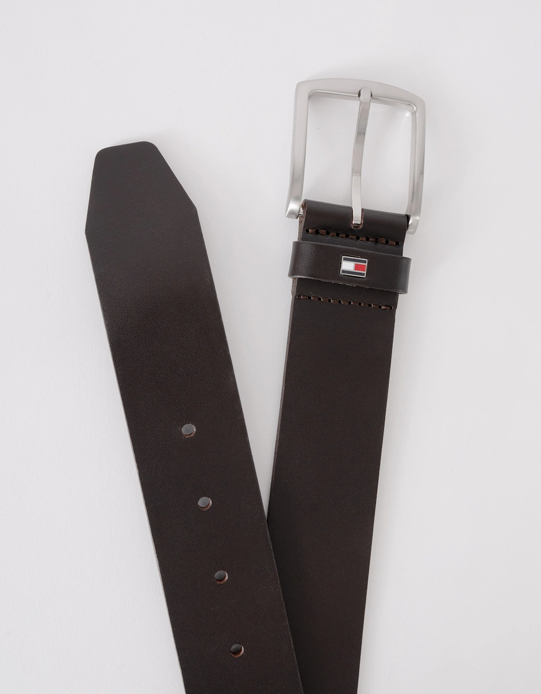 Tommy Hilfiger Denton Mens Belt 4cm - Dark Brown