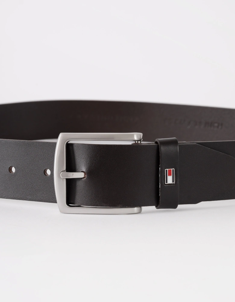 Tommy Hilfiger Denton Mens Belt 4cm - Dark Brown