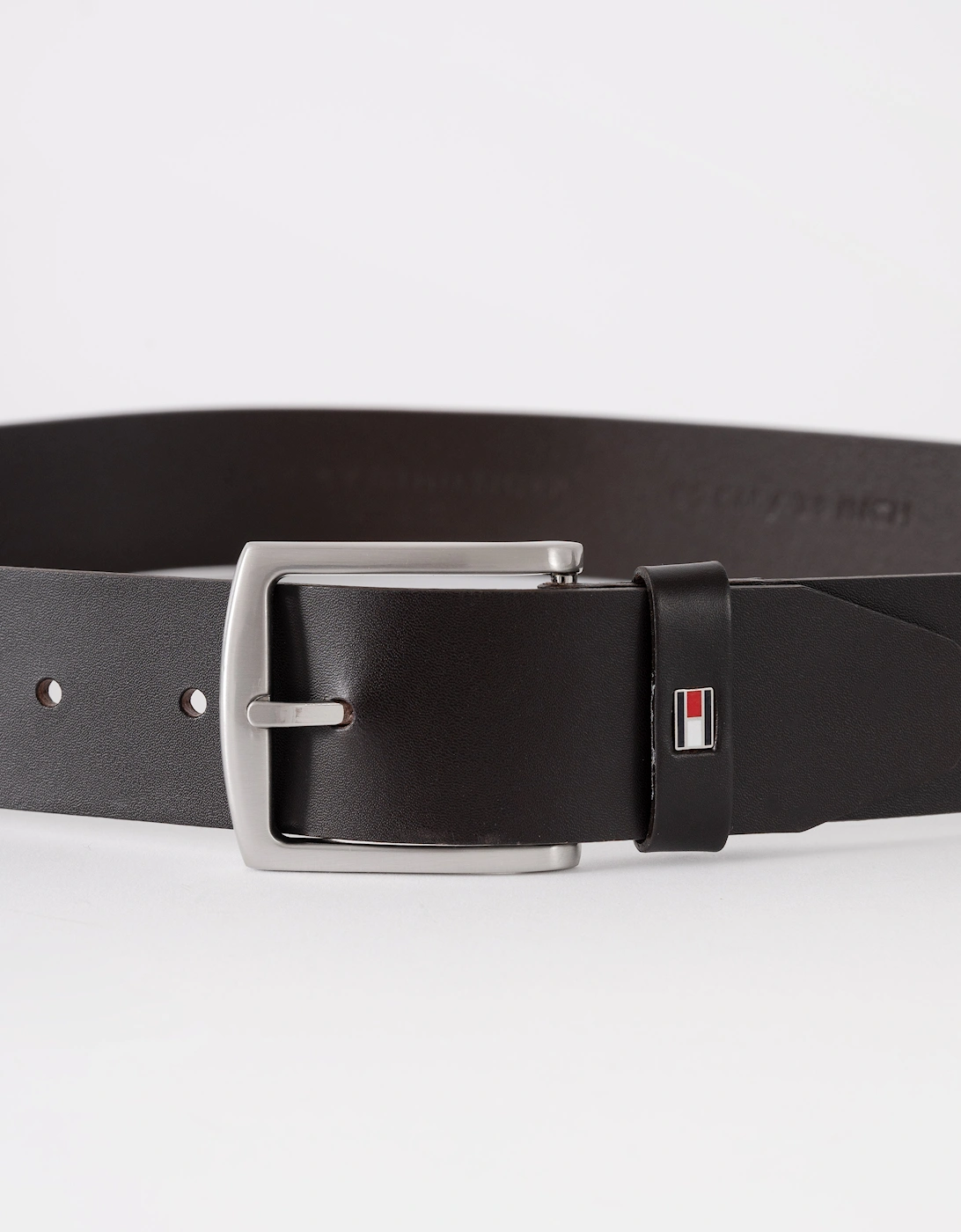 Tommy Hilfiger Denton Mens Belt 4cm - Dark Brown