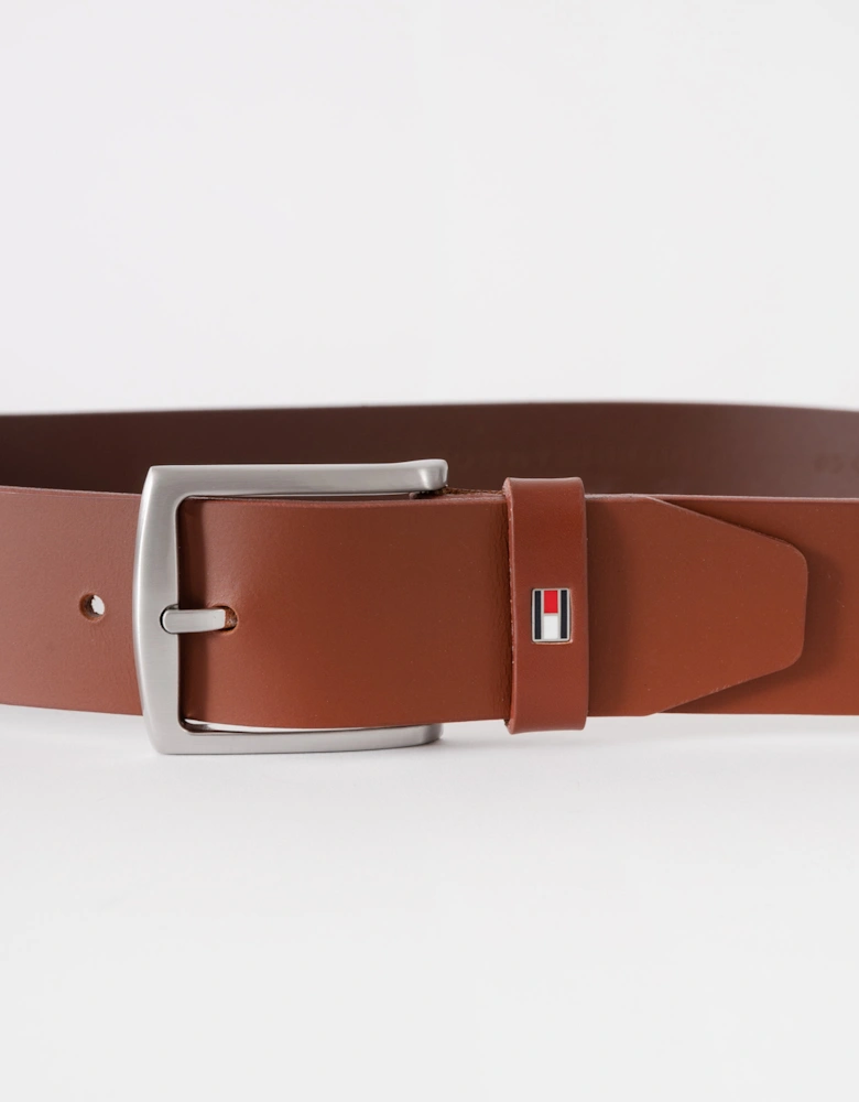 Tommy Hilfiger Denton Mens Belt 4cm - Dark Tan