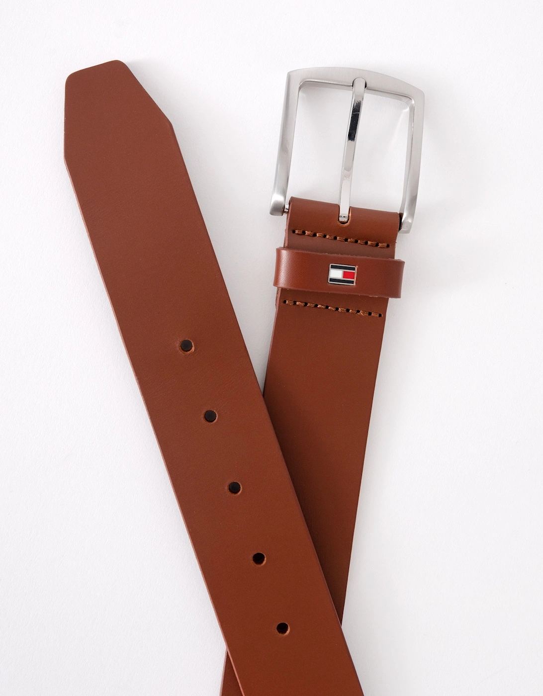 Tommy Hilfiger Denton Mens Belt 4cm - Dark Tan