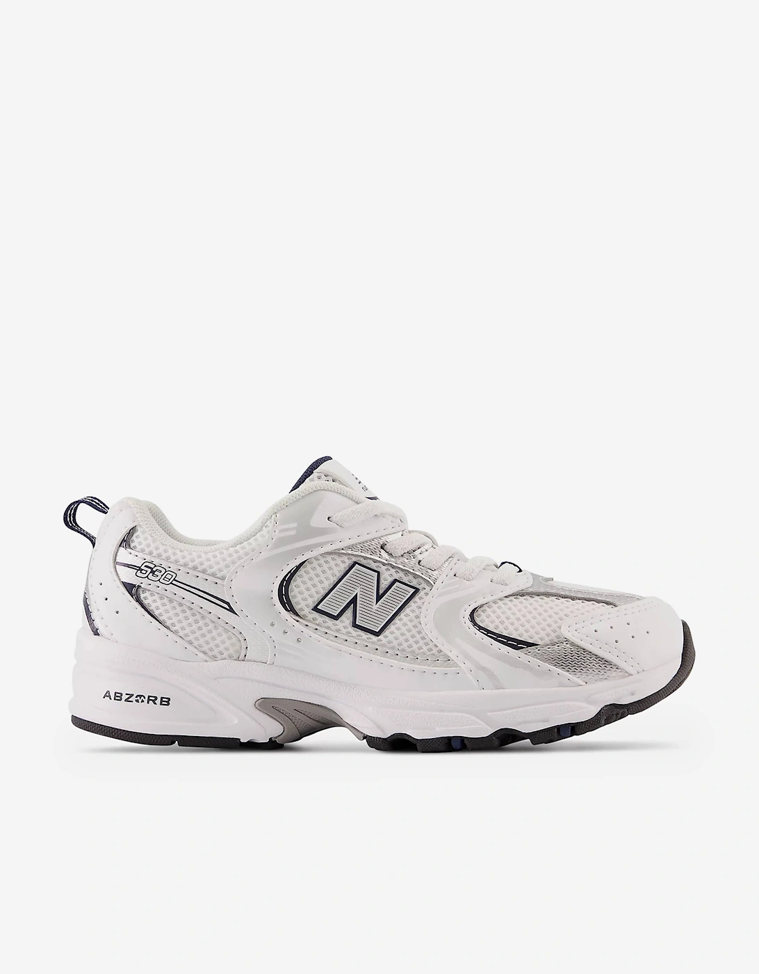 New Balance Girls White 'S 530 Bungee Lace Trainers In  Size 30 Kids