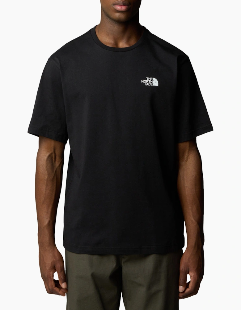 The North Face Mens T Shirts Mountain Sketch Print Short Sleeve Crew Neck Tee