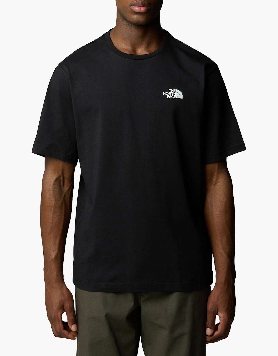 The North Face Mens T Shirts Mountain Sketch Print Short Sleeve Crew Neck Tee