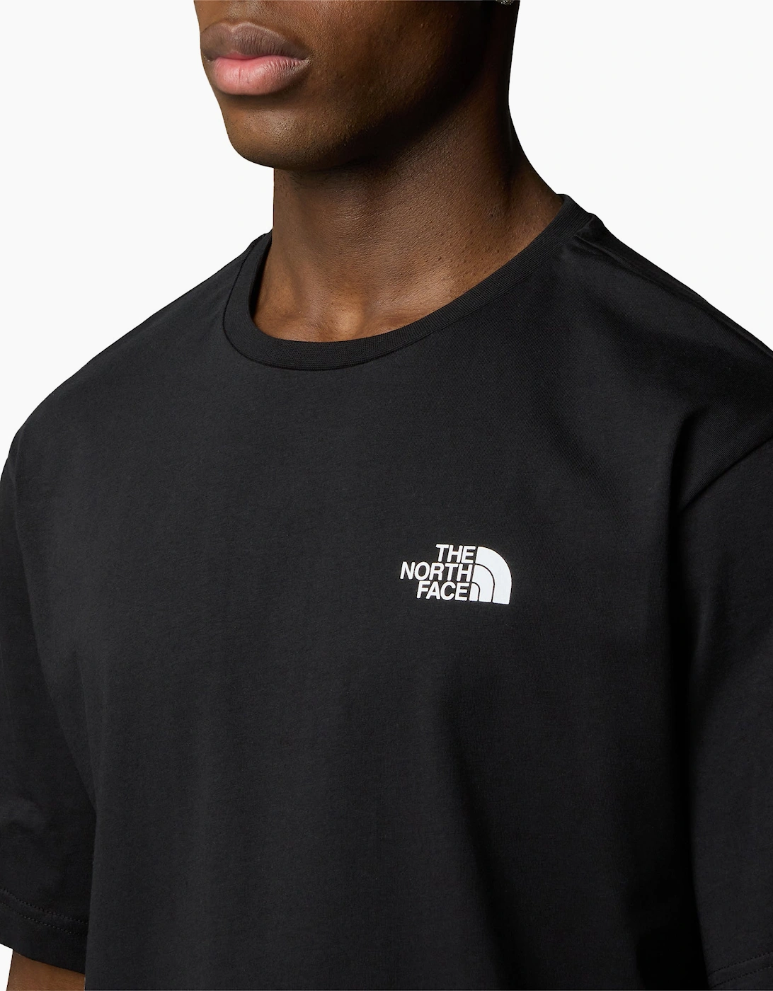 The North Face Mens T Shirts Mountain Sketch Print Short Sleeve Crew Neck Tee