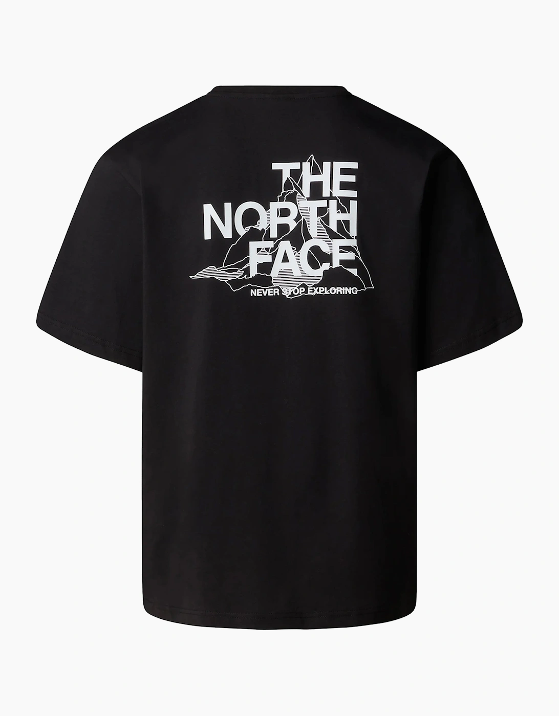 The North Face Mens T Shirts Mountain Sketch Print Short Sleeve Crew Neck Tee