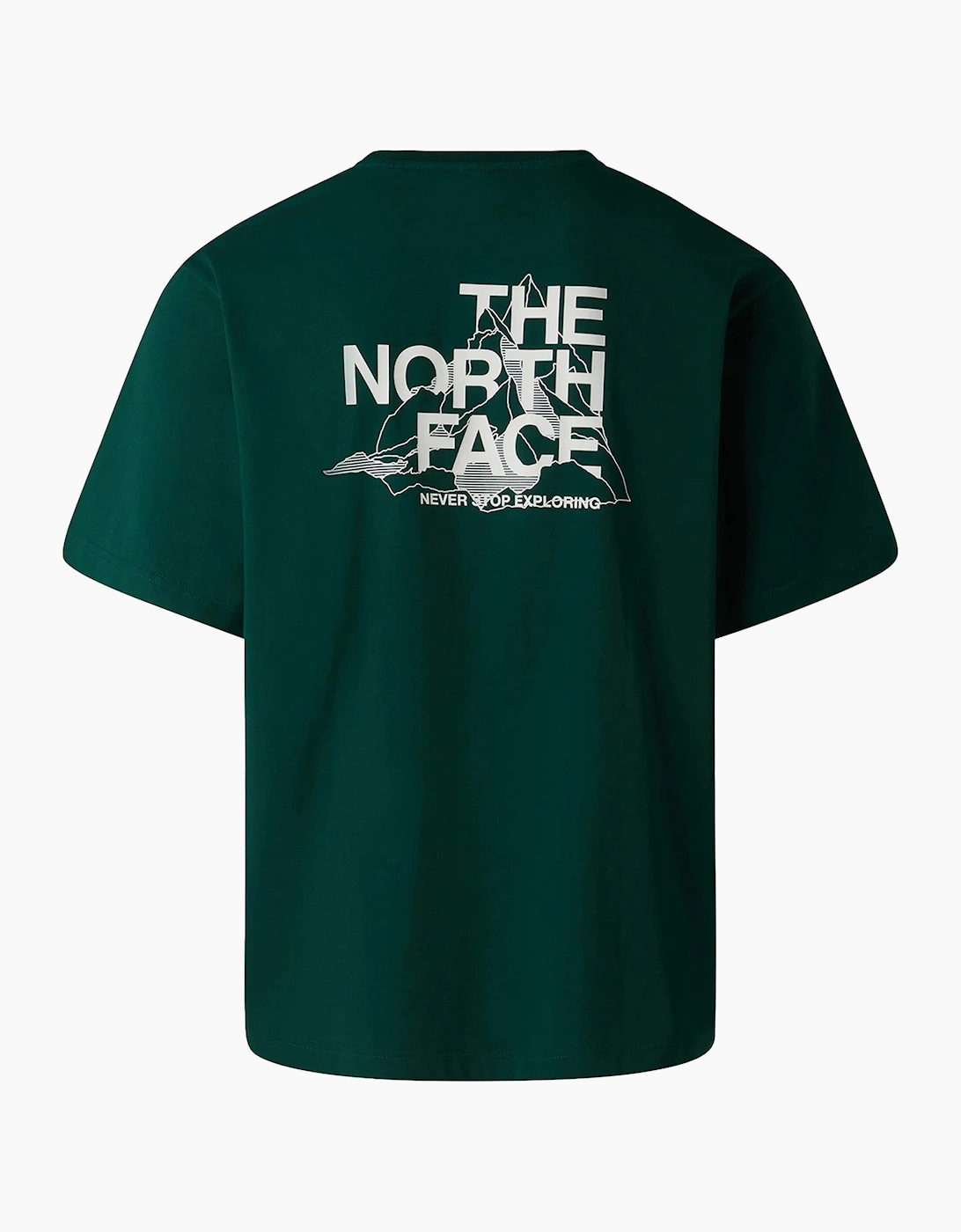 The North Face Mens T Shirts Mountain Sketch Print Short Sleeve Crew Neck Tee