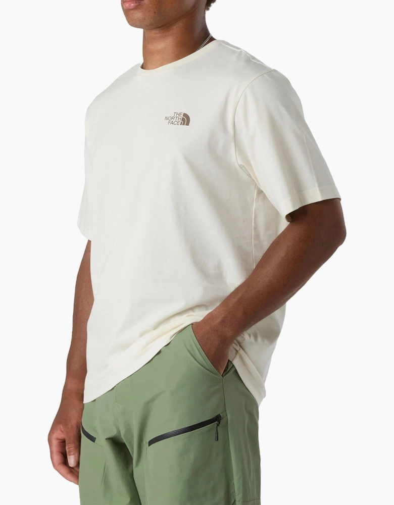 The North Face Mens T Shirts Mountain Sketch Print Short Sleeve Crew Neck Tee