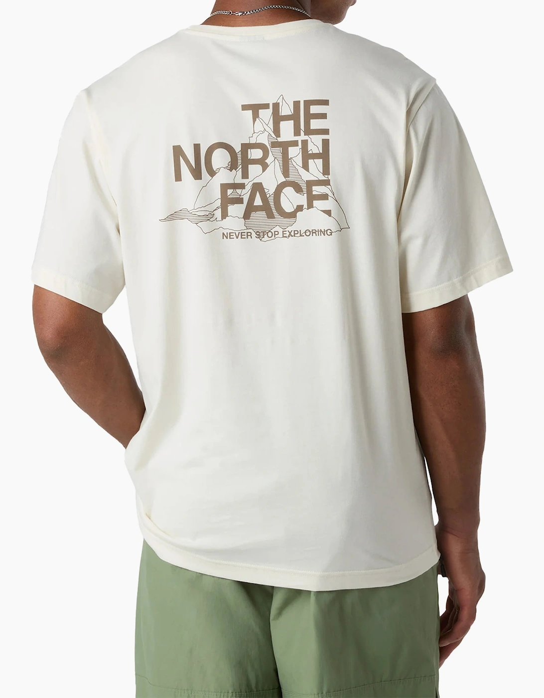 The North Face Mens T Shirts Mountain Sketch Print Short Sleeve Crew Neck Tee