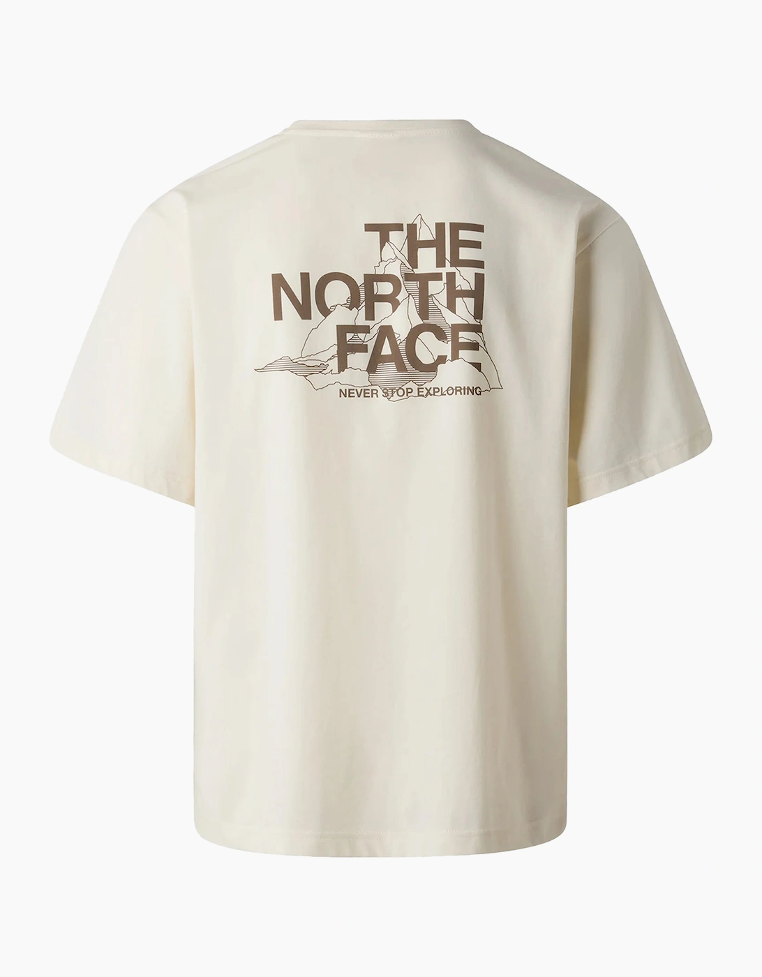 The North Face Mens T Shirts Mountain Sketch Print Short Sleeve Crew Neck Tee