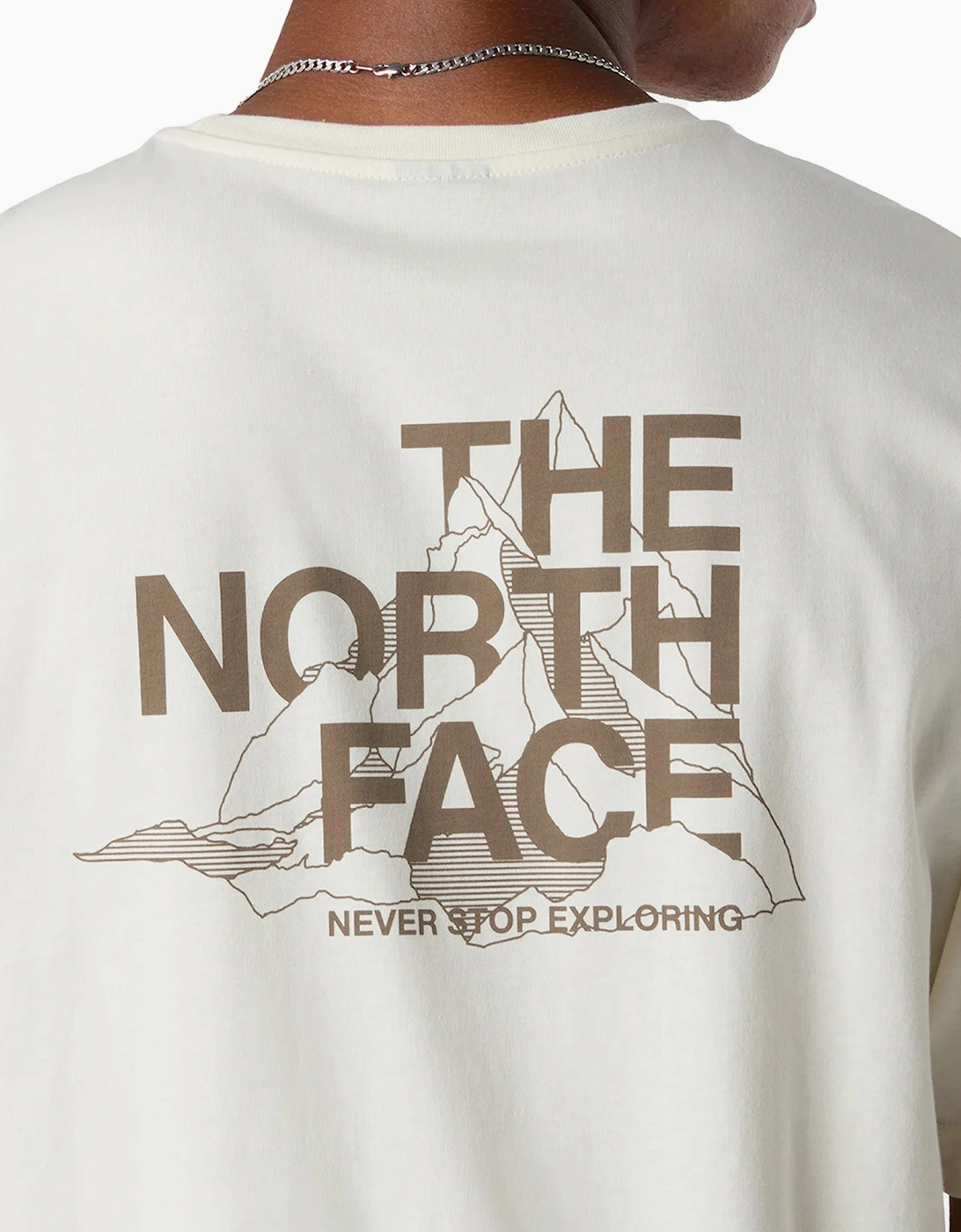 The North Face Mens T Shirts Mountain Sketch Print Short Sleeve Crew Neck Tee
