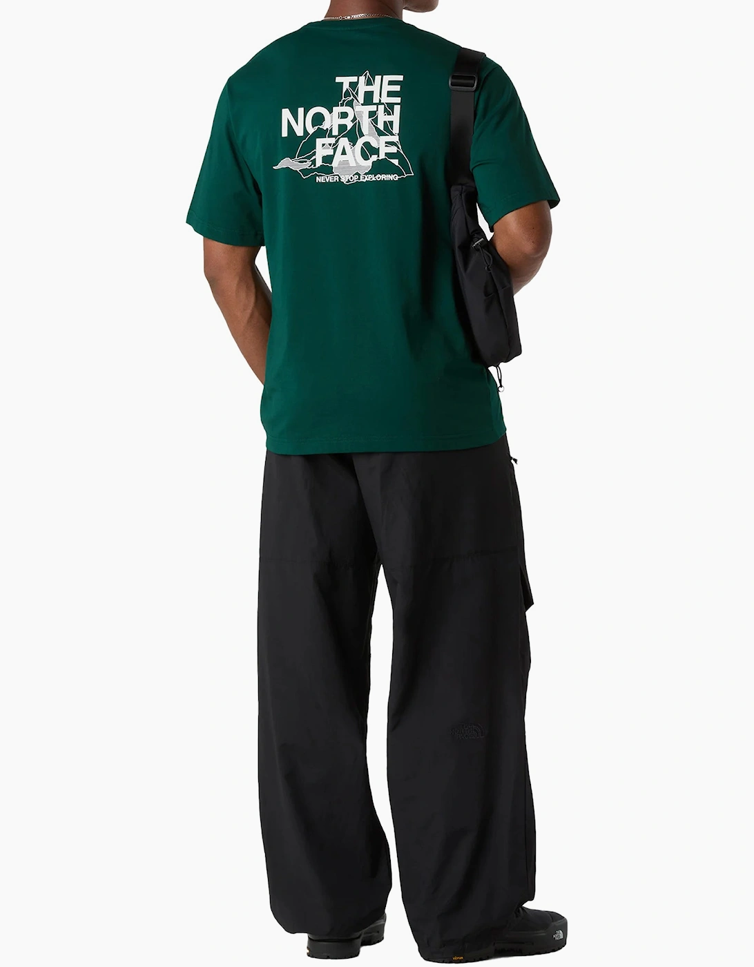 The North Face Mens T Shirts Mountain Sketch Print Short Sleeve Crew Neck Tee