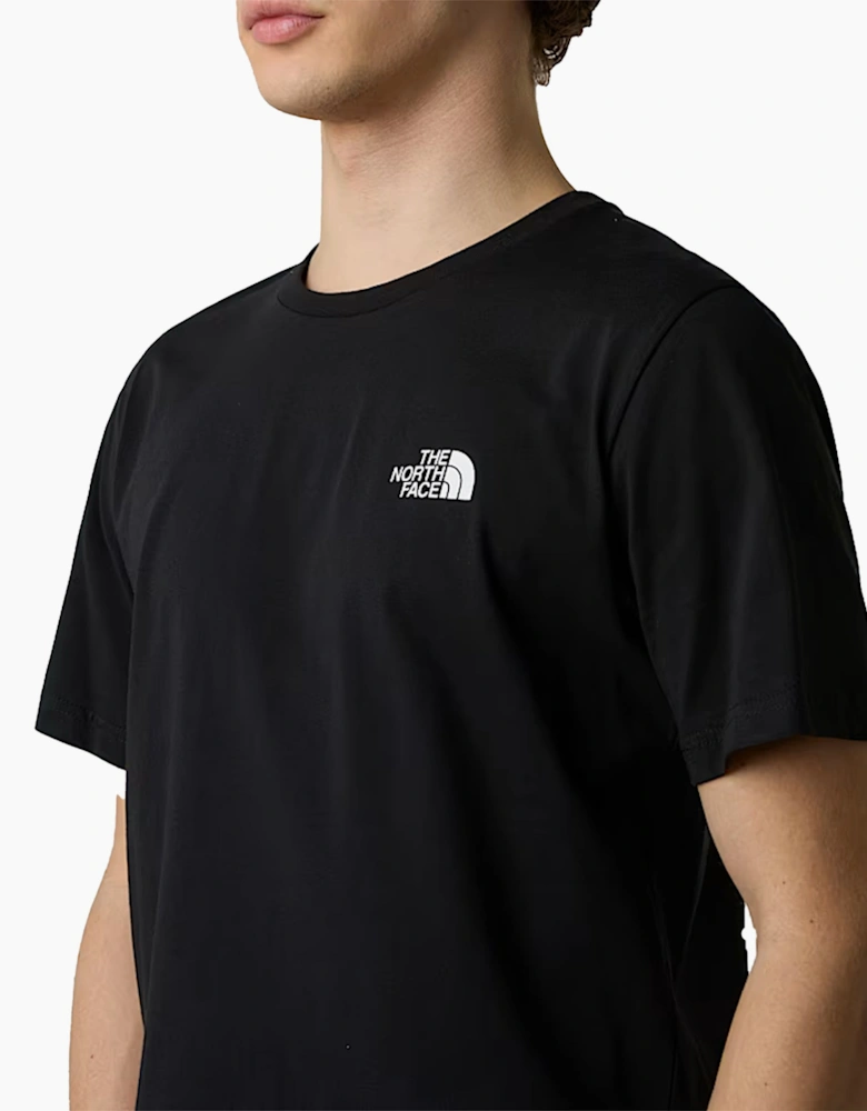The North Face Mens Vertical Logo T-Shirts Crew Neck Short Sleeve Soft Cotton Tee