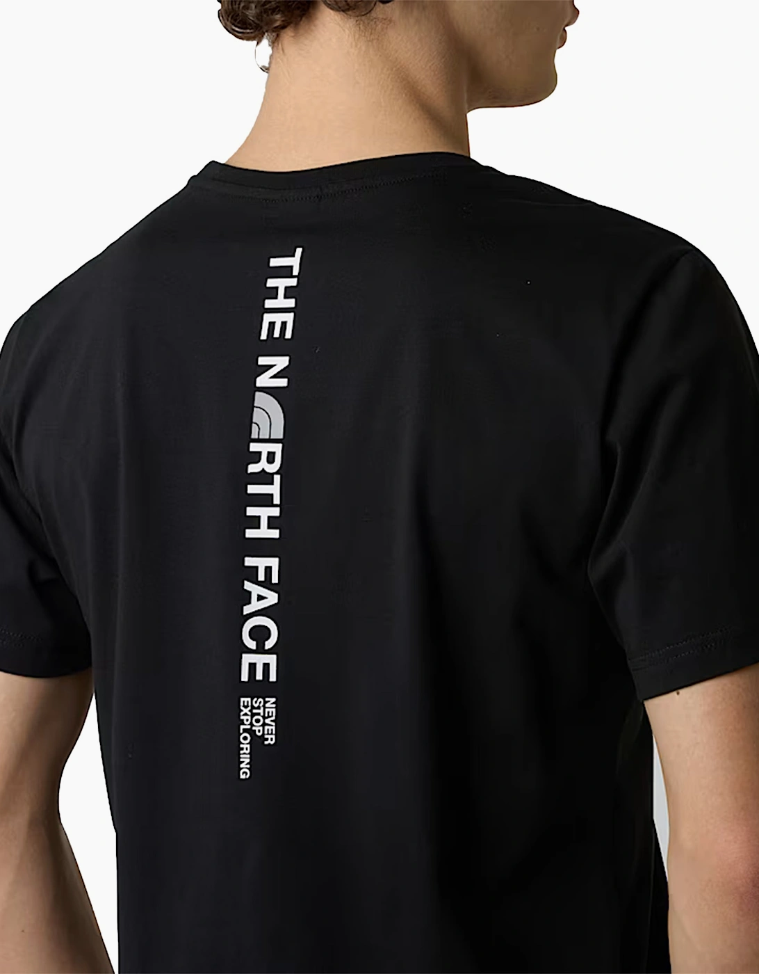 The North Face Mens Vertical Logo T-Shirts Crew Neck Short Sleeve Soft Cotton Tee