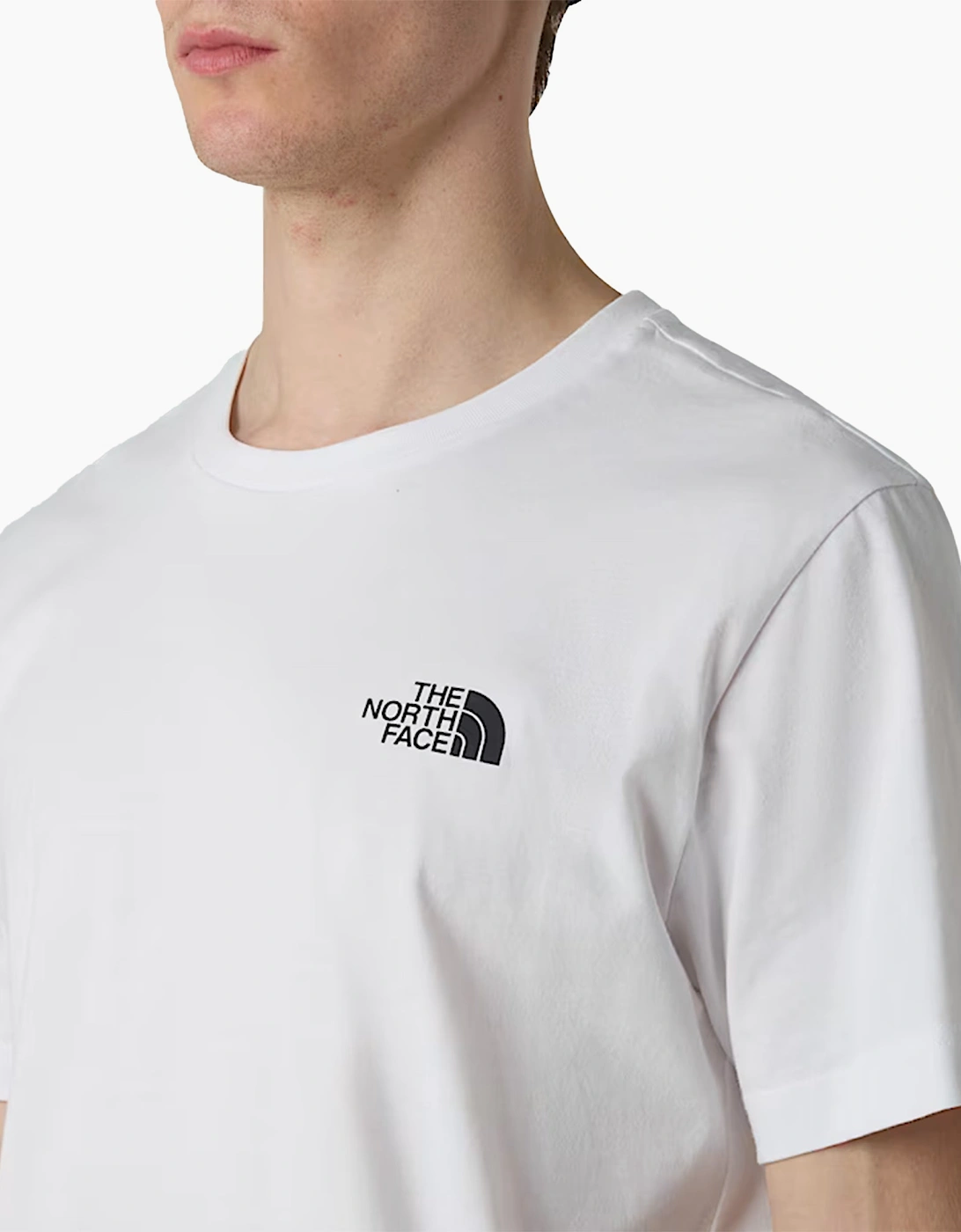 The North Face Mens Vertical Logo T-Shirts Crew Neck Short Sleeve Soft Cotton Tee