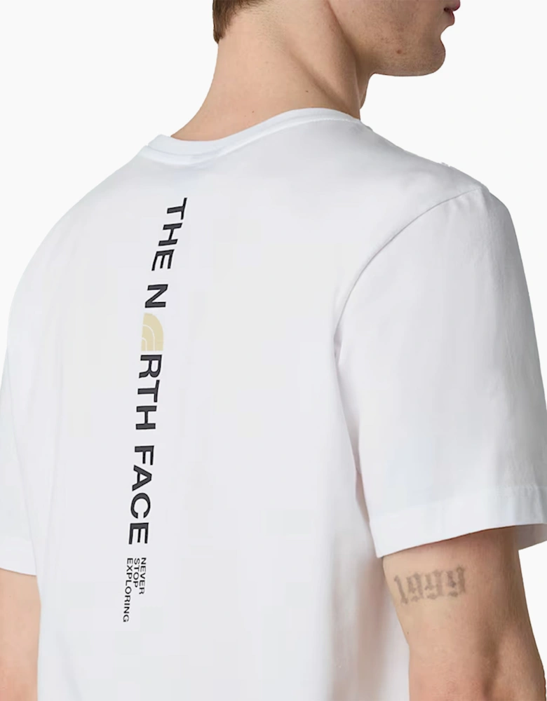 The North Face Mens Vertical Logo T-Shirts Crew Neck Short Sleeve Soft Cotton Tee