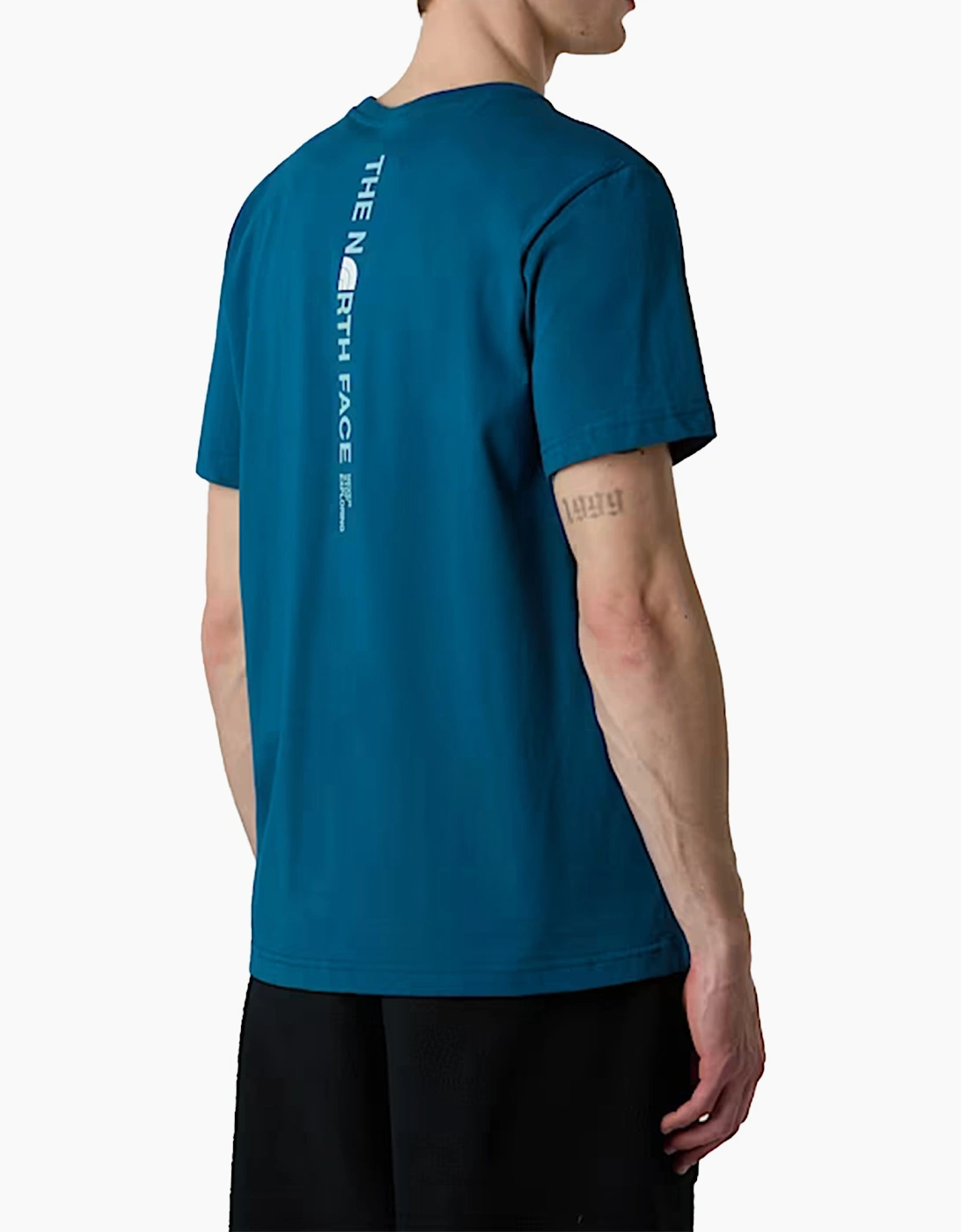 The North Face Mens Vertical Logo T-Shirts Crew Neck Short Sleeve Soft Cotton Tee