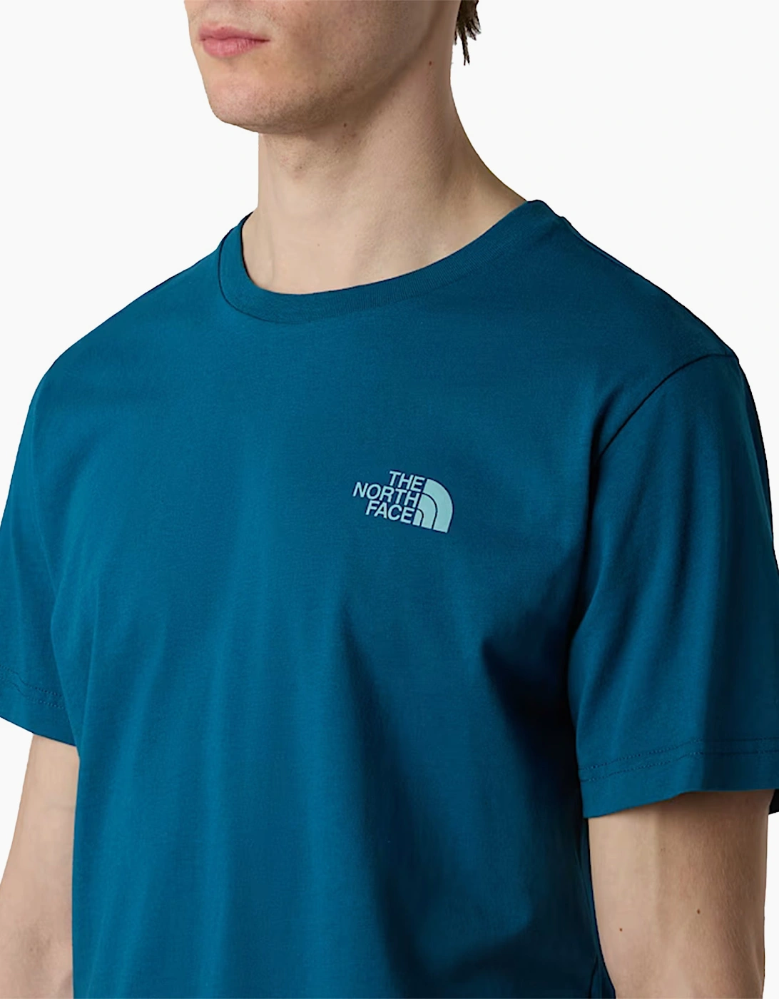 The North Face Mens Vertical Logo T-Shirts Crew Neck Short Sleeve Soft Cotton Tee