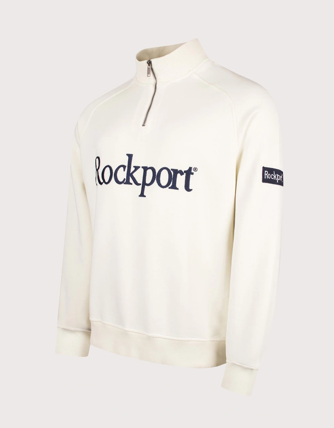 Relaxed Fit Boston Logo Quarter Zip Sweatshirt, 8 of 7
