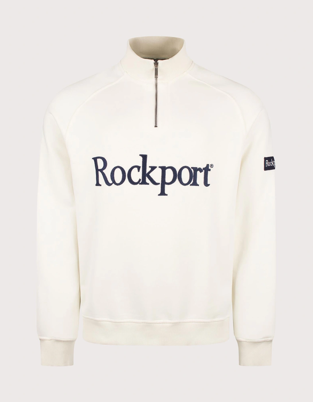 Relaxed Fit Boston Logo Quarter Zip Sweatshirt