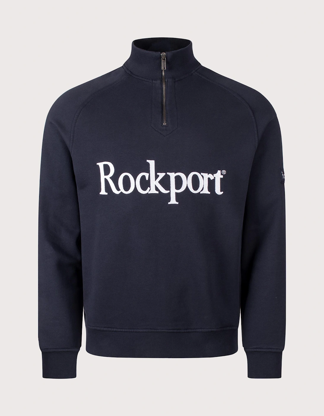 Relaxed Fit Boston Logo Quarter Zip Sweatshirt