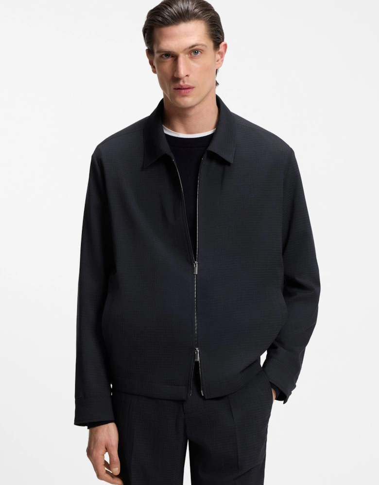 BOSS Black P Carper WG PK 262F Overshirt 404 Dk Blue