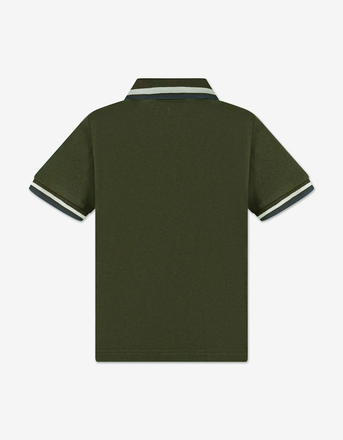 Moncler Enfant Boys Cotton Logo Polo Shirt in Green