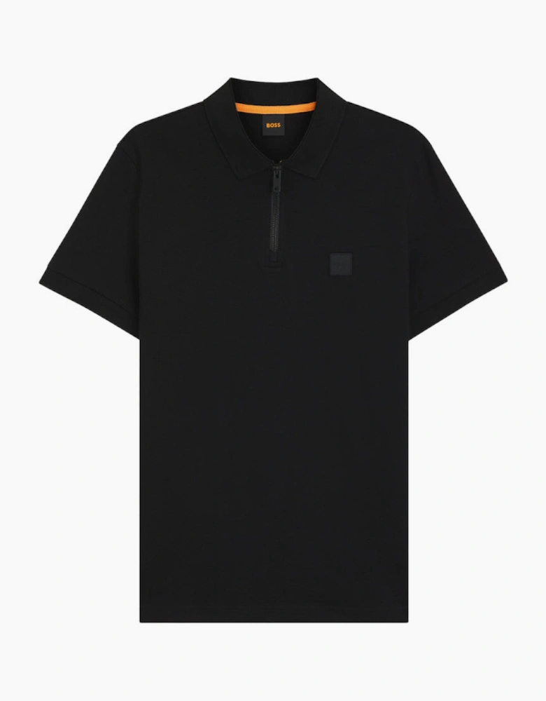 BOSS Orange Passerzip Polo Shirt S1-26 001 Black