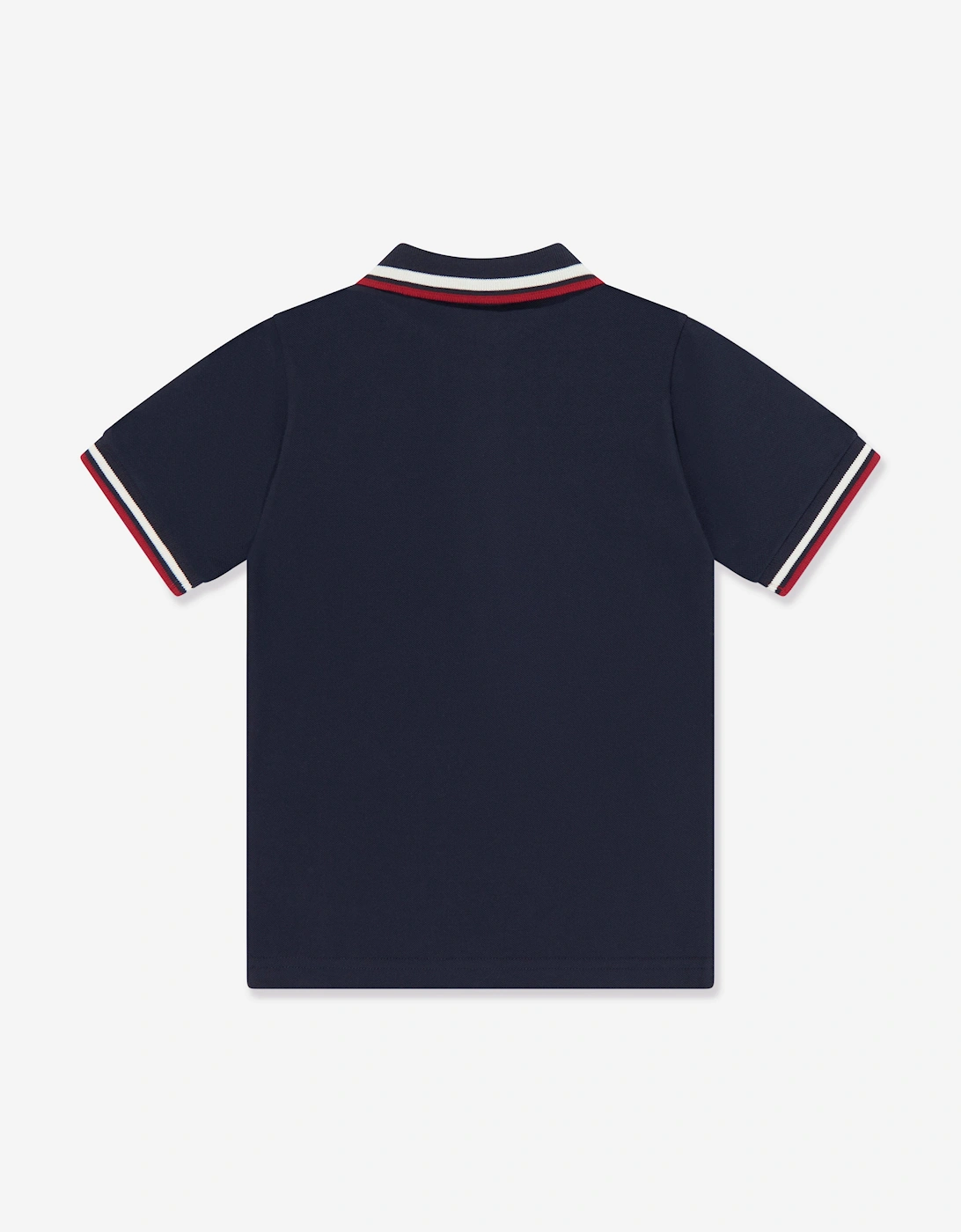 Moncler Enfant Boys Cotton Logo Polo Shirt in Navy