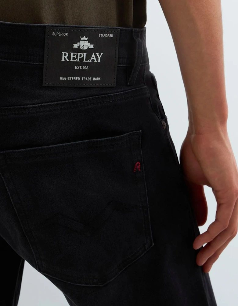 Replay Power stretch Grover straight fit Jean Black 097
