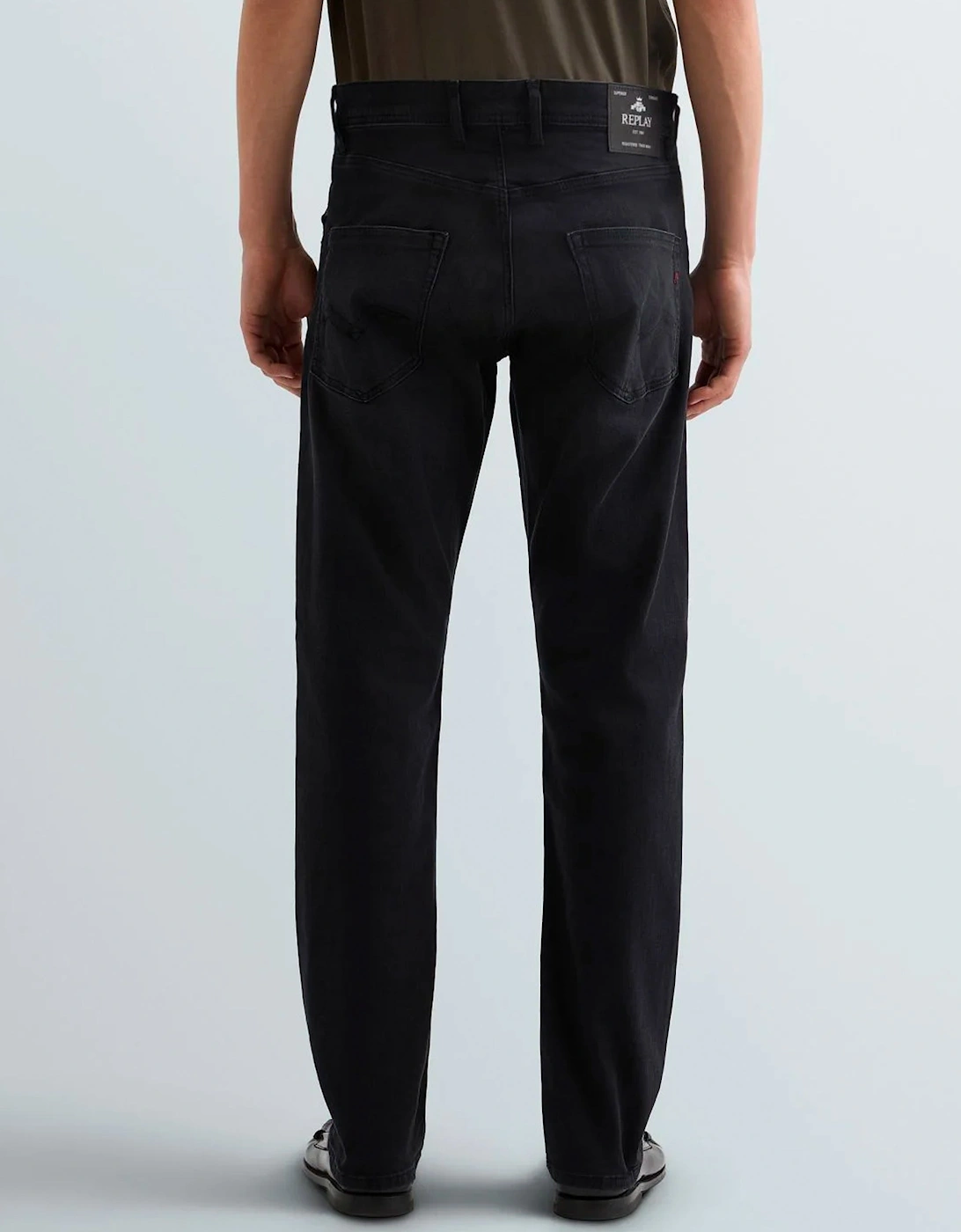 Replay Power stretch Grover straight fit Jean Black 097