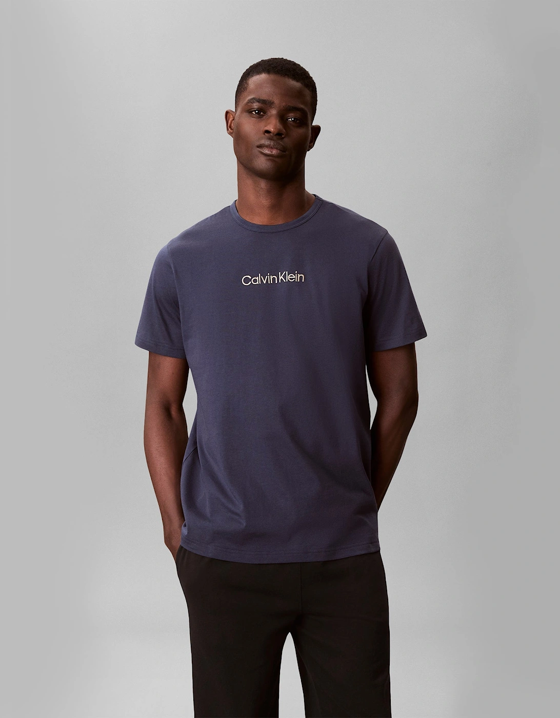 Calvin Klein S/S CREW NECK Mens T-Shirt Blue Nights
