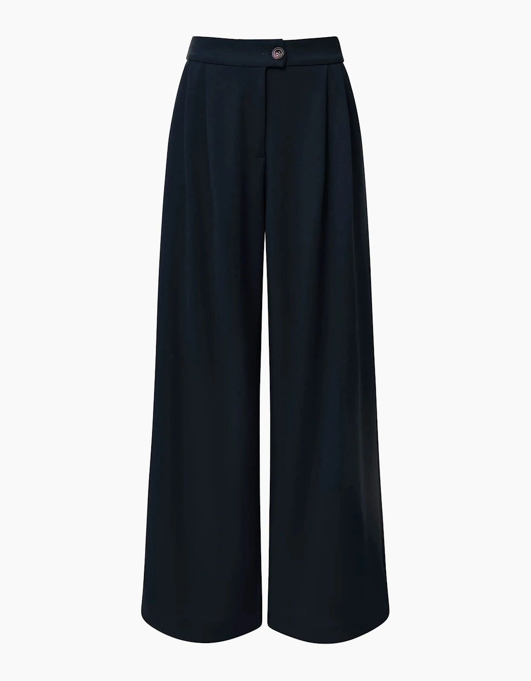 Navy Wide Leg Suit Trousers