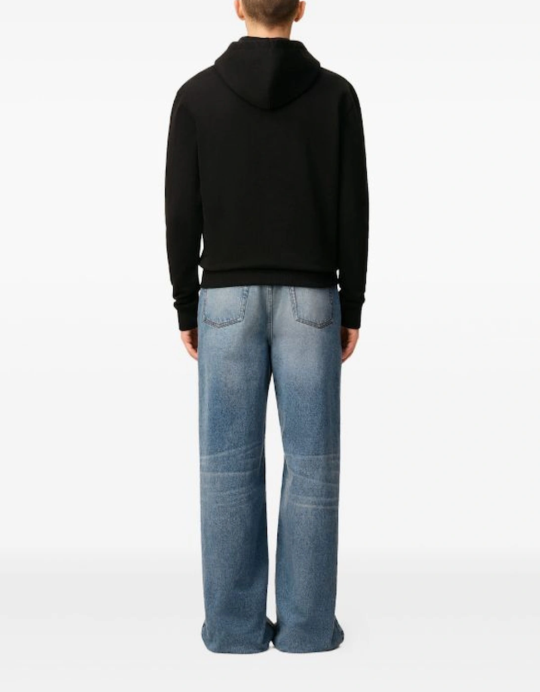 Ami Paris Logo Zip Hoodie Black
